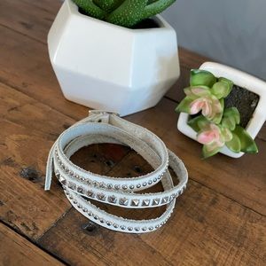 Studded Leather Wrap Bracelet